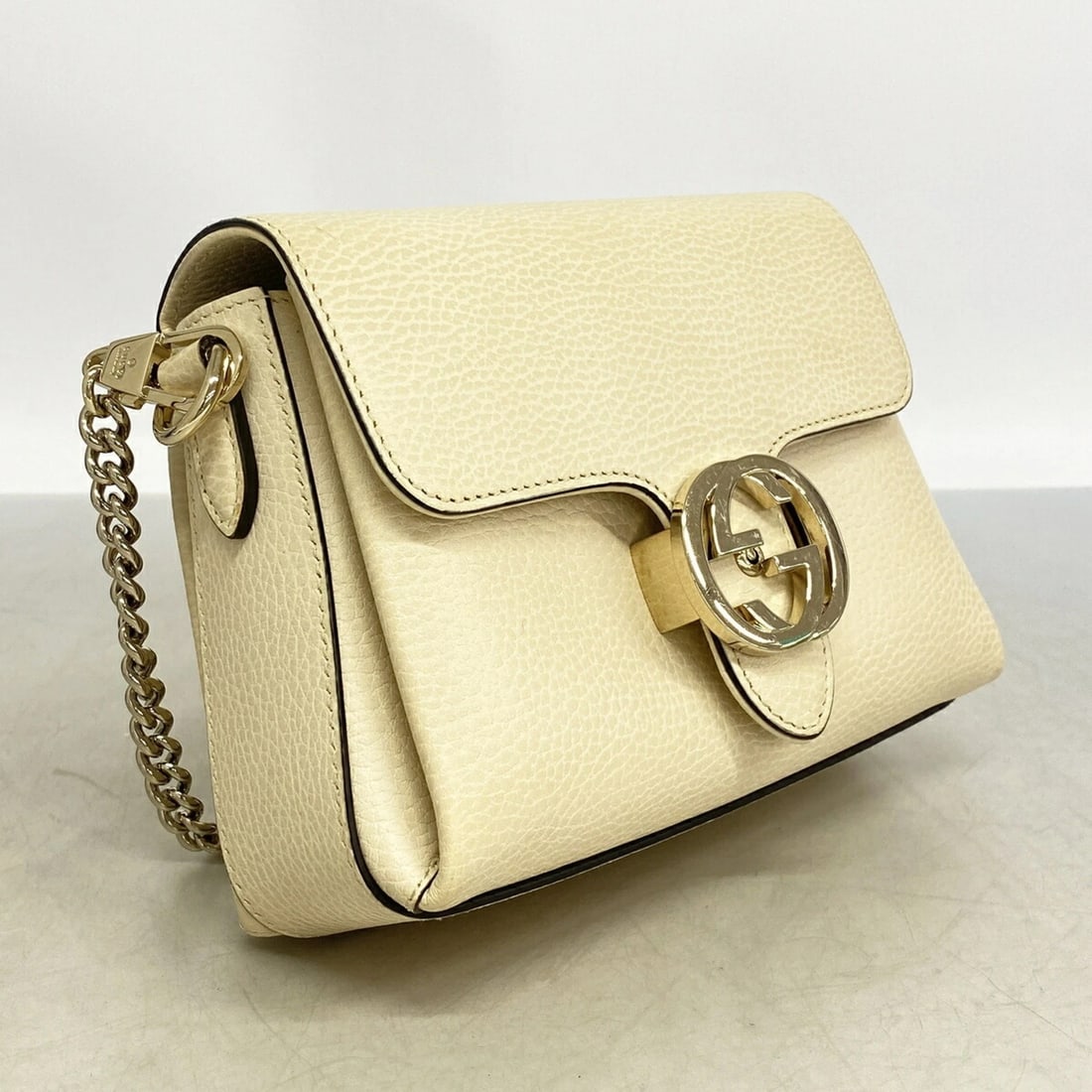 GUCCI INTERLOCKING G SHOULDER BAG LEATHER - 2