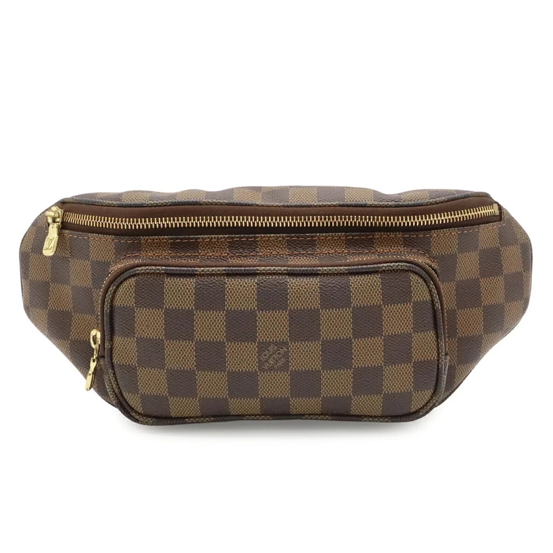 LOUIS VUITTON DAMIER MELVILLE BUMBAG WAIST BAG: LOUIS VUITTON Damier Melville Bumbag Waist Bag Brand: Louis Vuitton Type/Style: Fanny pack, Sling bag Material: PVC , Coated canvas Color: Brown Size: (HxWxD) 14.5cm x 31.5cm / 5.7inch x 12.4inch