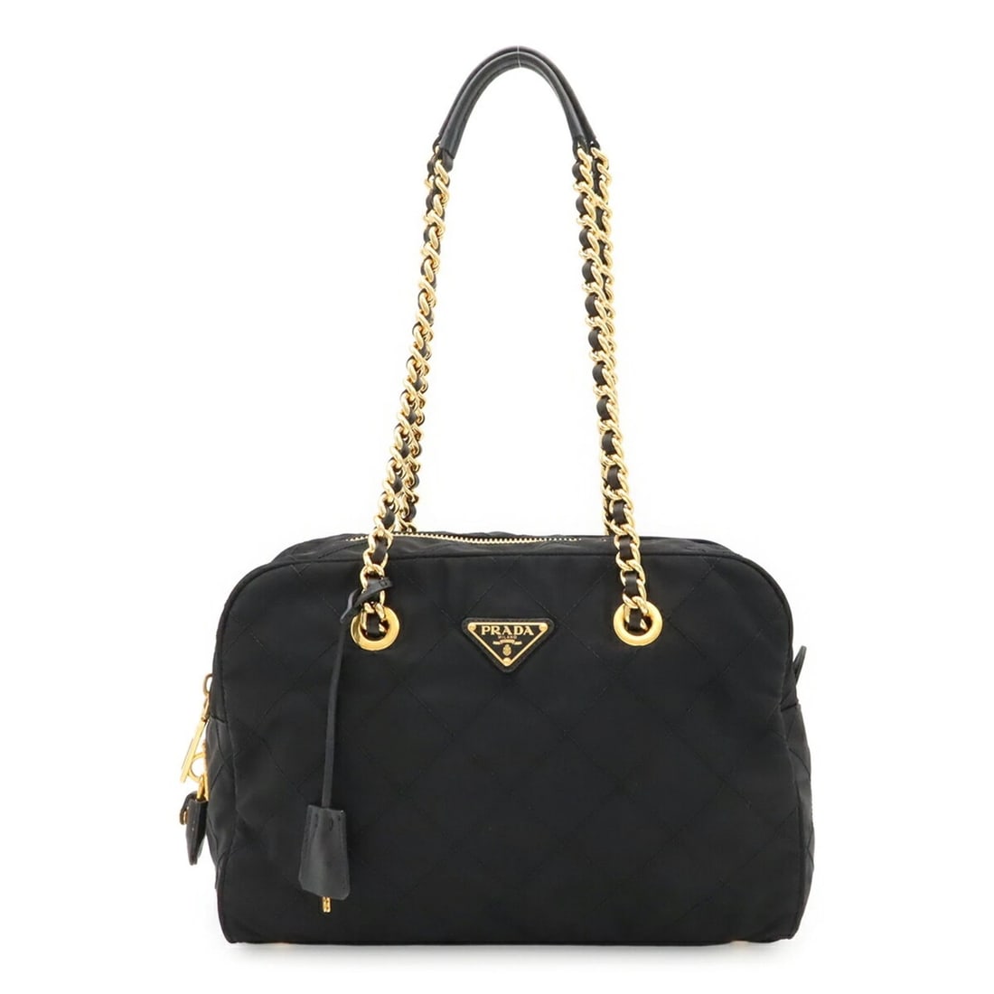PRADA TRIANGLE QUILTED SHOULDER BAG - 2