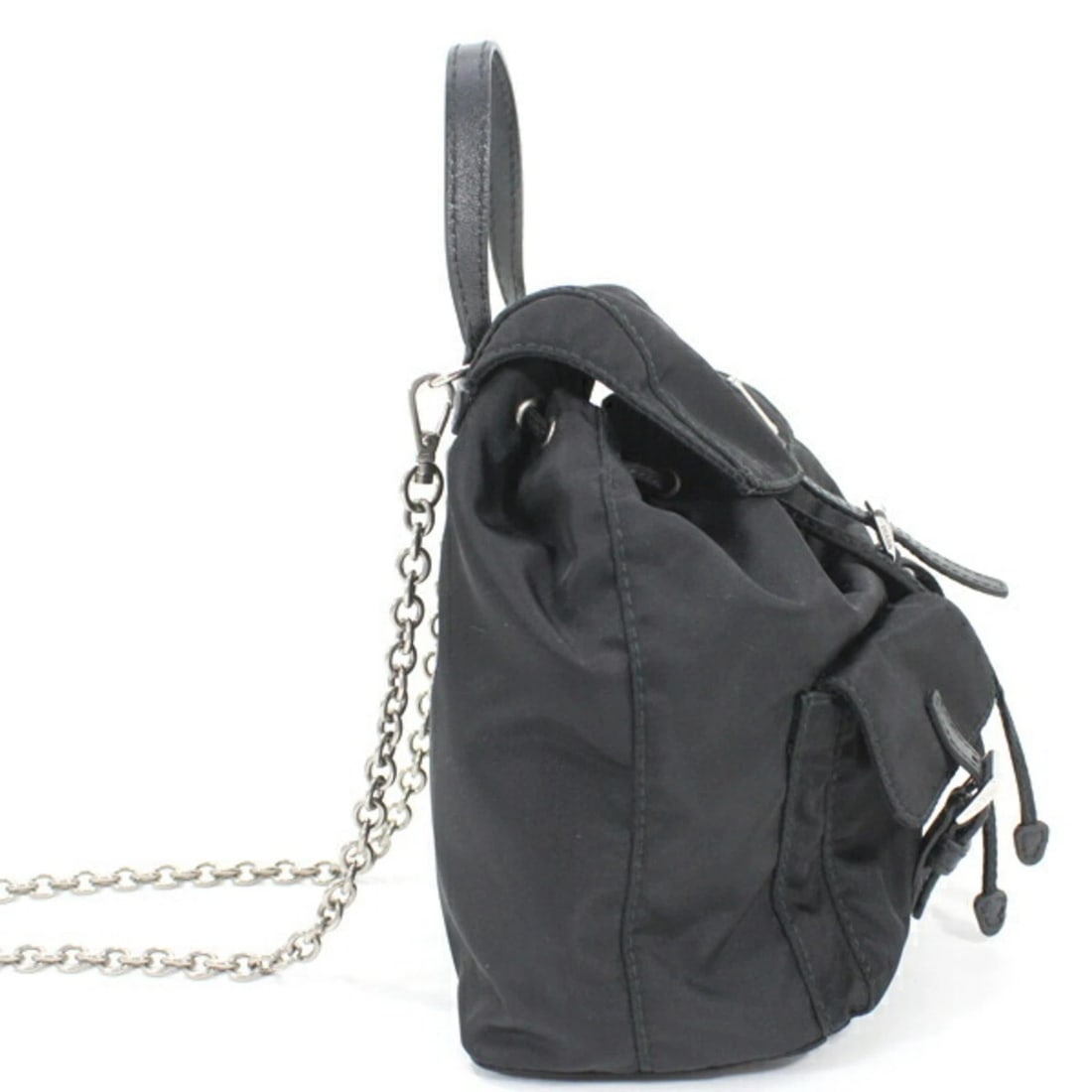 PRADA SHOULDER BAG MINI BACKPACK NYLON BLACK - 4