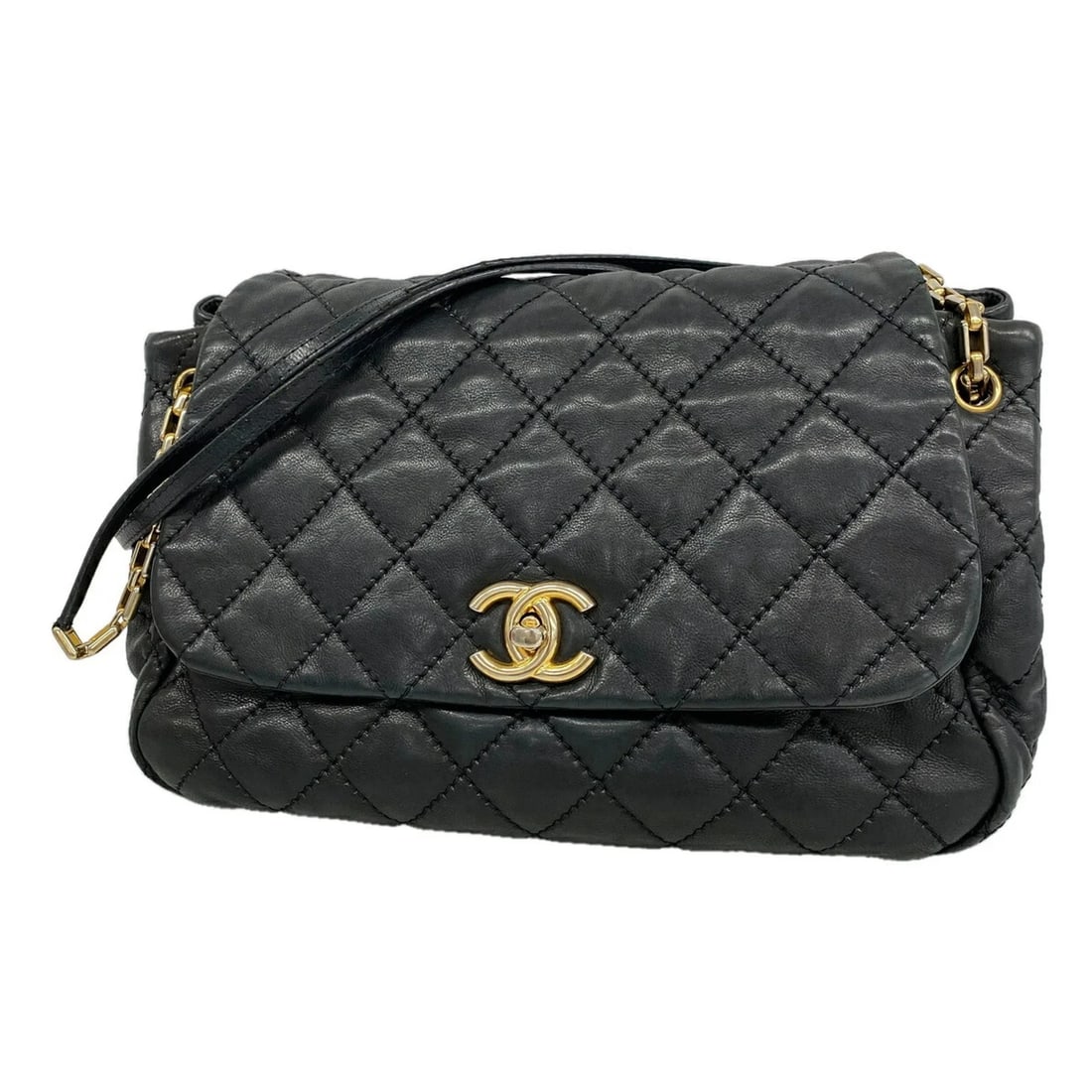 CHANEL SHOULDER BAG, WILD STITCH CHAIN SHOULDER, LEATHER,: Chanel Shoulder Bag, Wild Stitch Chain Shoulder, Leather, Brand: Chanel Type/Style: Shoulder bag Material: Leather Color: Black Size: (HxWxD) 28cm x 34cm x 16cm / 11.02inch x 13.38inch x 6.29inch