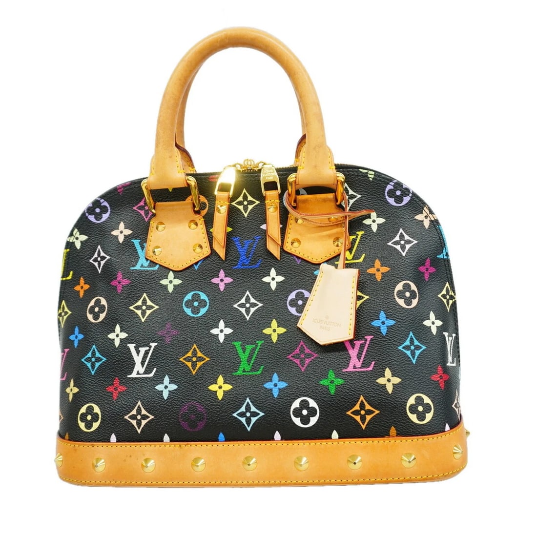 LOUIS VUITTON ALMA MONOGRAM MULTICOLOR HANDBAG: Louis Vuitton Alma Monogram Multicolor Handbag Brand: Louis Vuitton Type/Style: Handbag Material: None Color: Noir Size: (HxWxD) 23.5cm x 31.5cm x 15cm / 9.25inch x 12.4inch x 5.9inch Accessories:
