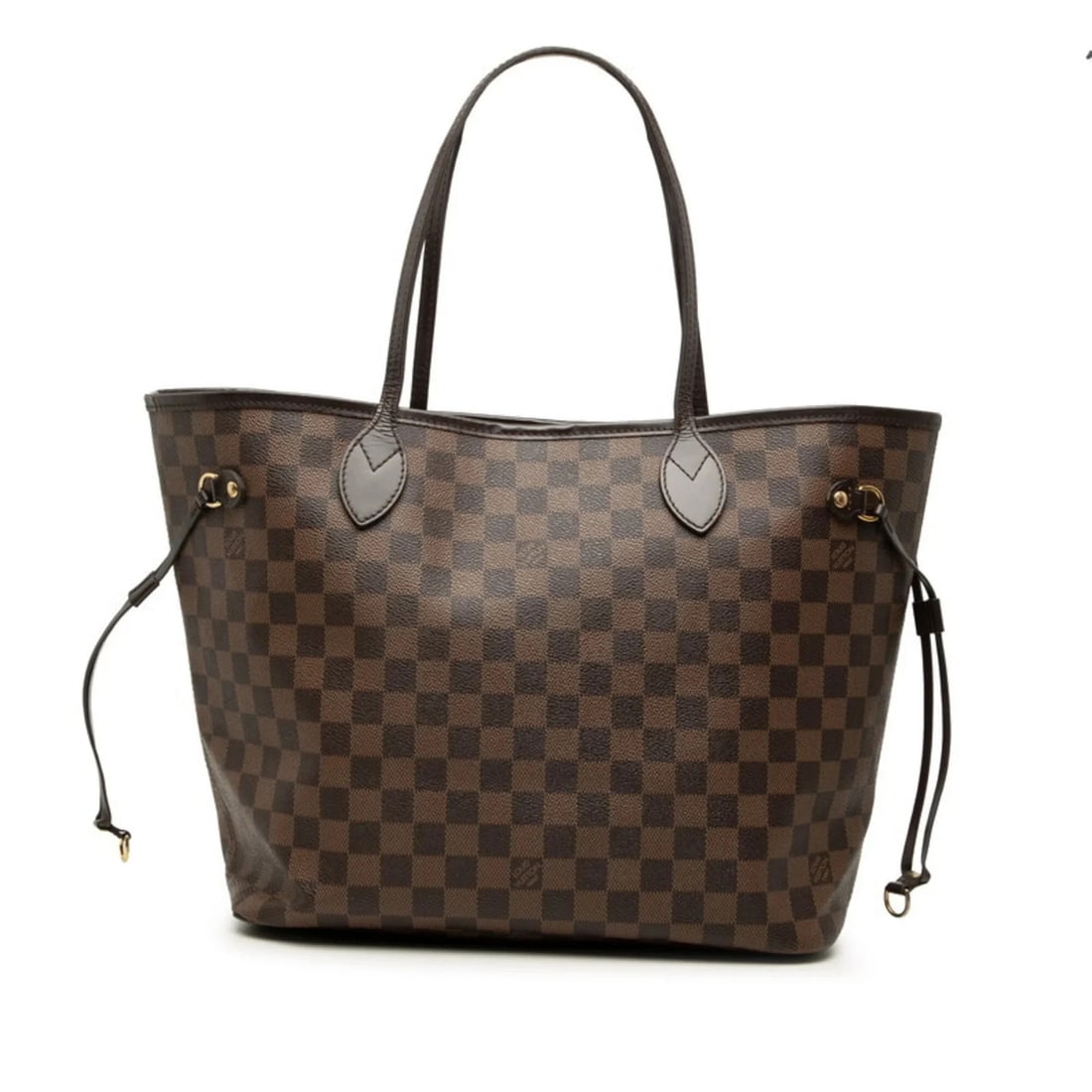 LOUIS VUITTON DAMIER NEVERFULL MM TOTE BAG SHOULDER: Louis Vuitton Damier Neverfull MM Tote Bag Shoulder Brand: Louis Vuitton Type/Style: Pouch, Shoulder bag, Tote bag Material: PVC , Leather Color: Brown, Cerise, Red color Size: (HxWxD) 27.5cm x 46cm x