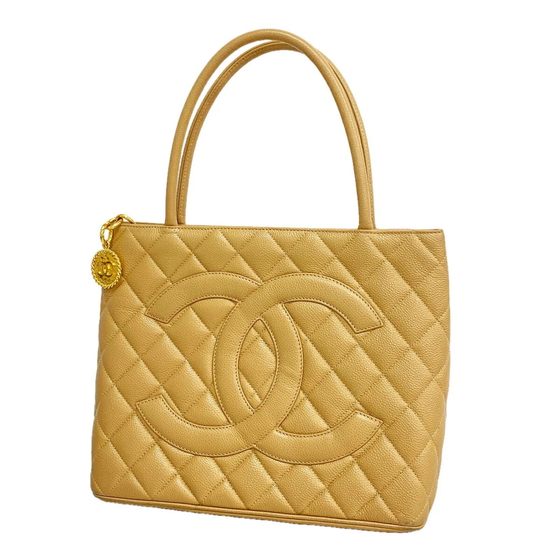 CHANEL TOTE BAG, REISSUE TOTE, CAVIARSKINLEATHER: Chanel Tote Bag, Reissue Tote, CaviarSkinLeather Brand: Chanel Type/Style: Tote bag Material: Grained Calfskin Color: Beige Size: (HxWxD) 24cm x 29.5cm x 14cm / 9.44inch x 11.61inch x 5.51inch Acc