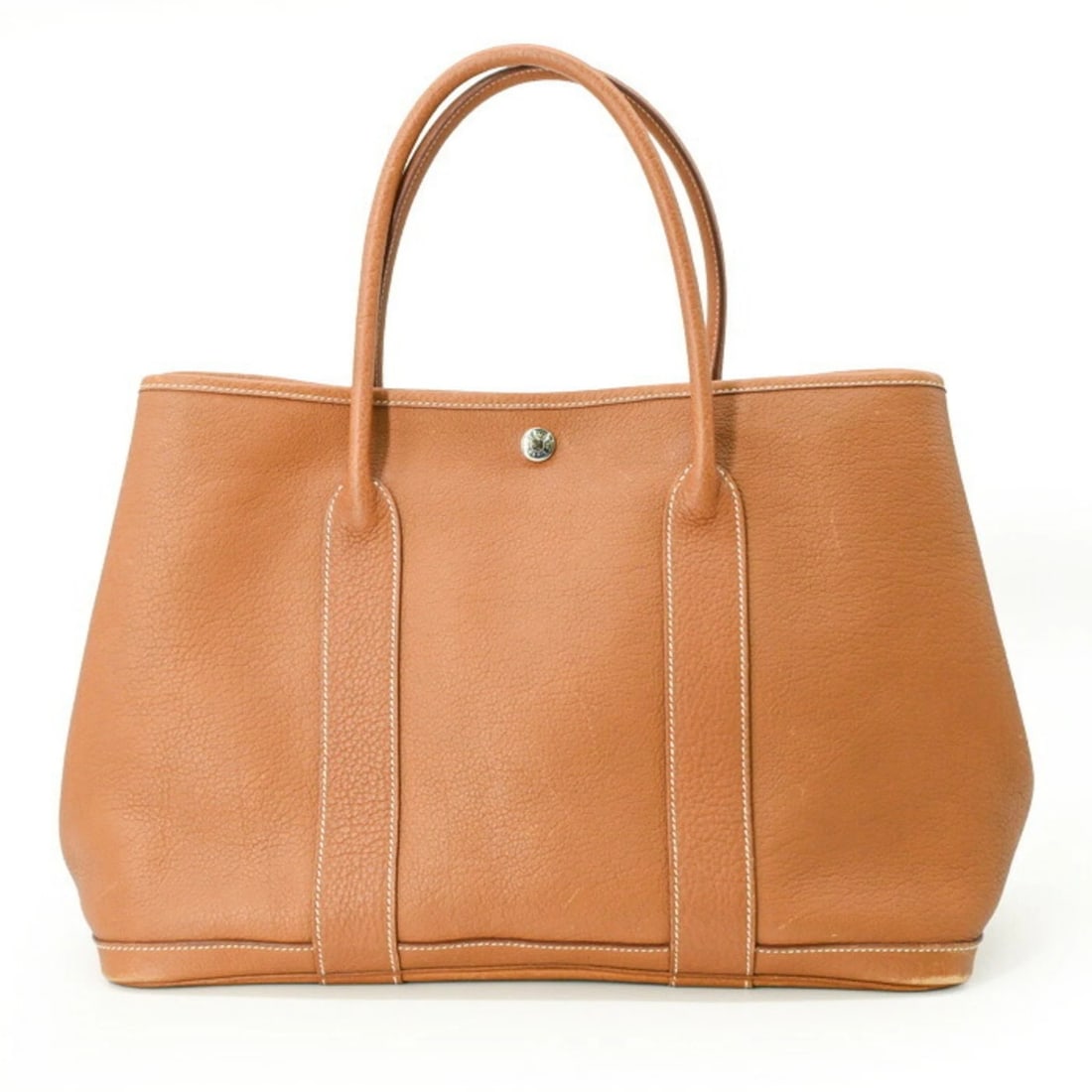 HERMES GARDEN 36 PM HANDBAG TOTE BAG: HERMES Garden 36 PM Handbag Tote Bag Brand: Hermes Type/Style: Handbag, Tote bag Material: Negonda leather Color: Brown, Gold Size: (HxWxD) 25.5cm x 36cm x 18cm / 10.03inch x 14.17inch x 7.08inch