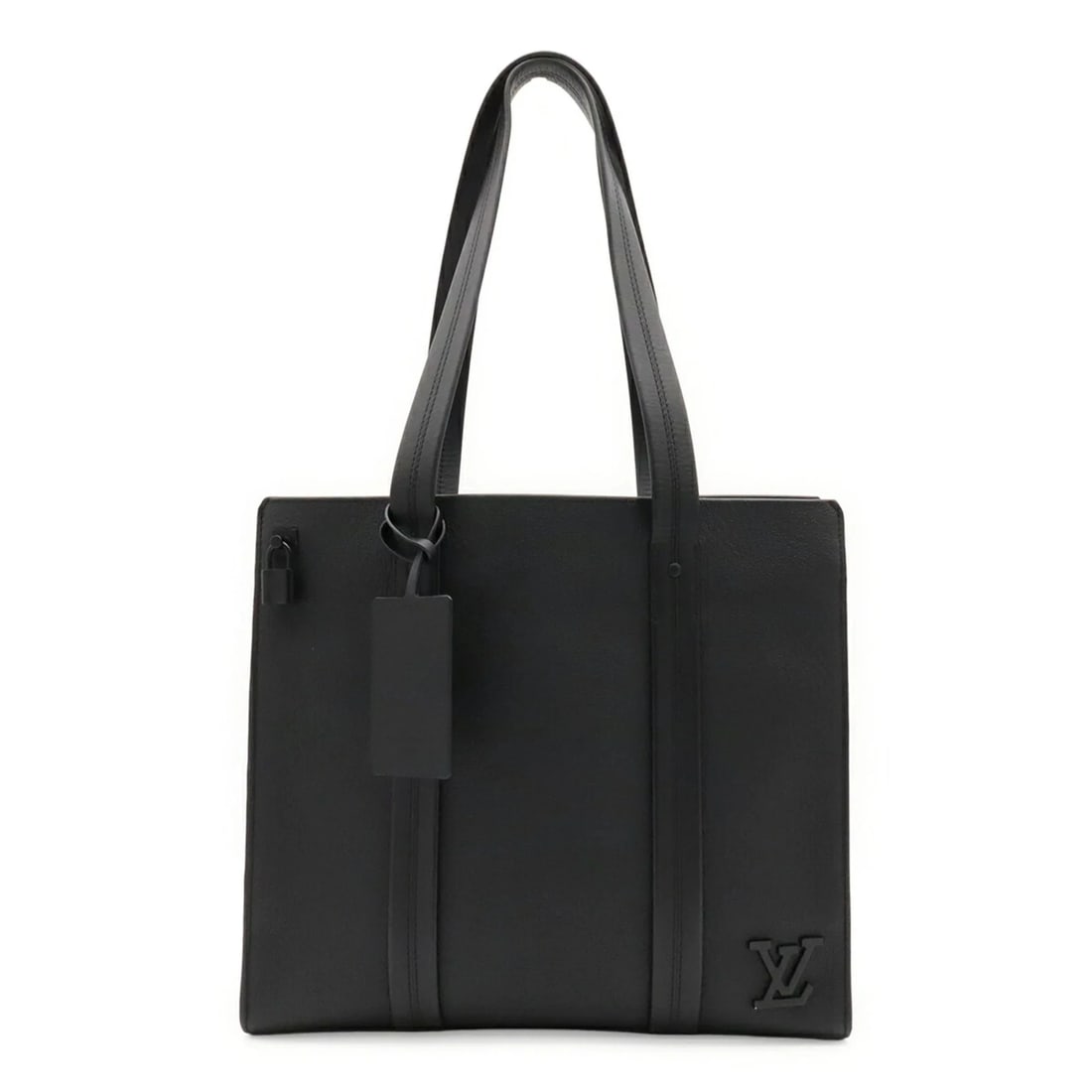 LOUIS VUITTON LV AEROGRAM TAKEOFF TOTE BAG SHOULDER LEATHER: LOUIS VUITTON LV Aerogram Takeoff Tote Bag Shoulder Leather Brand: Louis Vuitton Type/Style: Shoulder bag, Tote bag Material: Leather Color: Noir Size: (HxWxD) 33cm x 36.5cm x 13cm / 12.99inch x 14.37