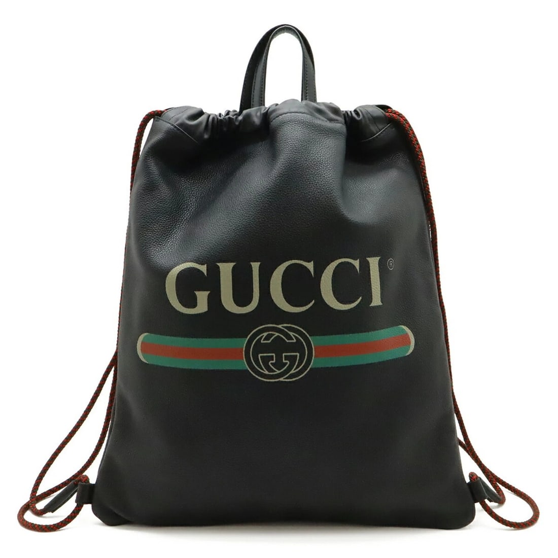GUCCI PRINT DRAWSTRING BACKPACK RUCKSACK TOTE BAG - 2