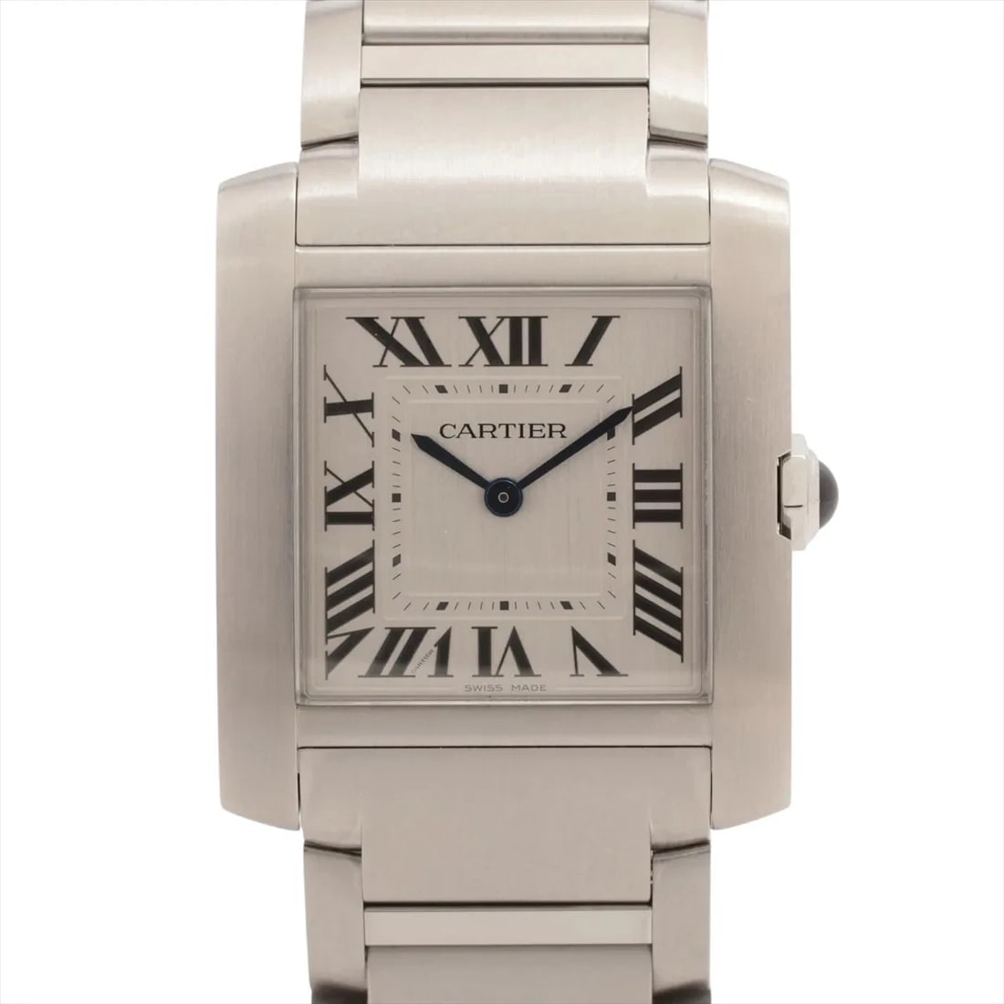 CARTIER TANK FRANCAISE SS: Cartier Tank Francaise SS Brand: Cartier Type/Style: Wristwatch Material: SS Color: Dial Color Silver Size: Case:W0.8 x H1.2inch / W27 x H32 Circumference of Wrist:6.7inch / 17 Accessories: None