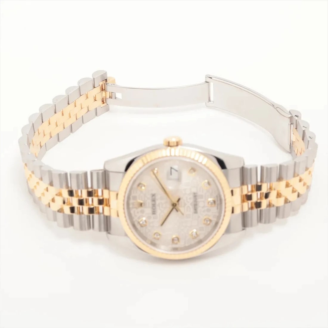 ROLEX DATEJUST SS?YG SILVER ENGRAVED COMPUTER - 4