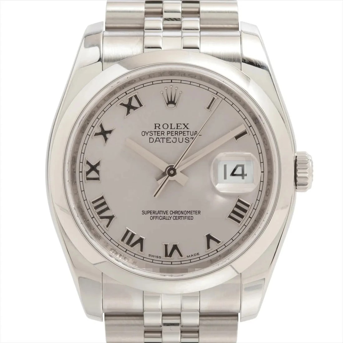 ROLEX DATEJUST SS: Rolex DATEJUST SS Brand: Rolex Type/Style: Wristwatch Material: SS Color: Dial Color Silver Size: Case:W1.2 x H1.2inch / W36 x H36 Circumference of Wrist:7.3inch / 18.5 Accessories: None Accessories