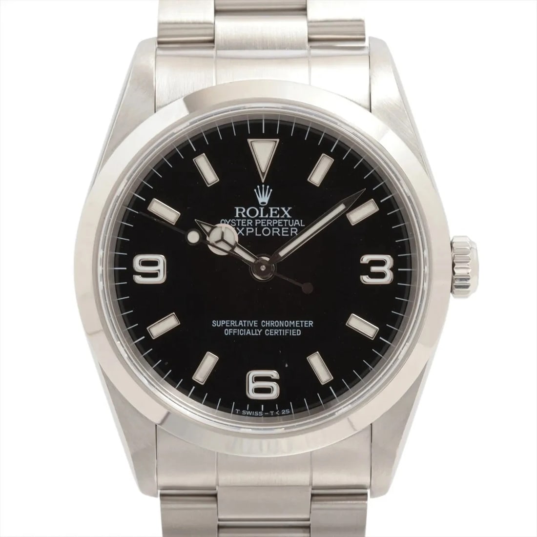 ROLEX EXPLORER SS BLACK: Rolex Explorer SS black Brand: Rolex Type/Style: Wristwatch Material: SS Color: Dial Color Black Size: Case:W1.2 x H1.2inch / W36 x H36 Circumference of Wrist:7.3inch / 18.5 Accessories: None