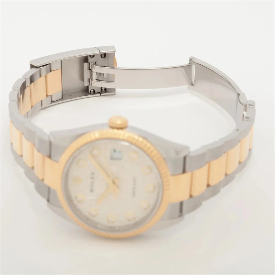 ROLEX DATEJUST SS?YG SILVER ENGRAVED COMPUTER - 4