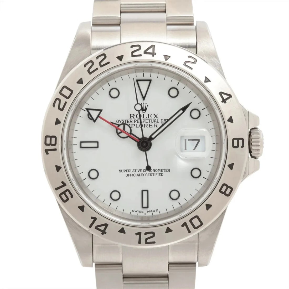 ROLEX EXPLORER SS WHITE: Rolex Explorer SS white Brand: Rolex Type/Style: Wristwatch Material: SS Color: Dial Color White Size: Case:W1.6 x H1.6inch / W40 x H40 Circumference of Wrist:7.1inch / 18 Accessories: None