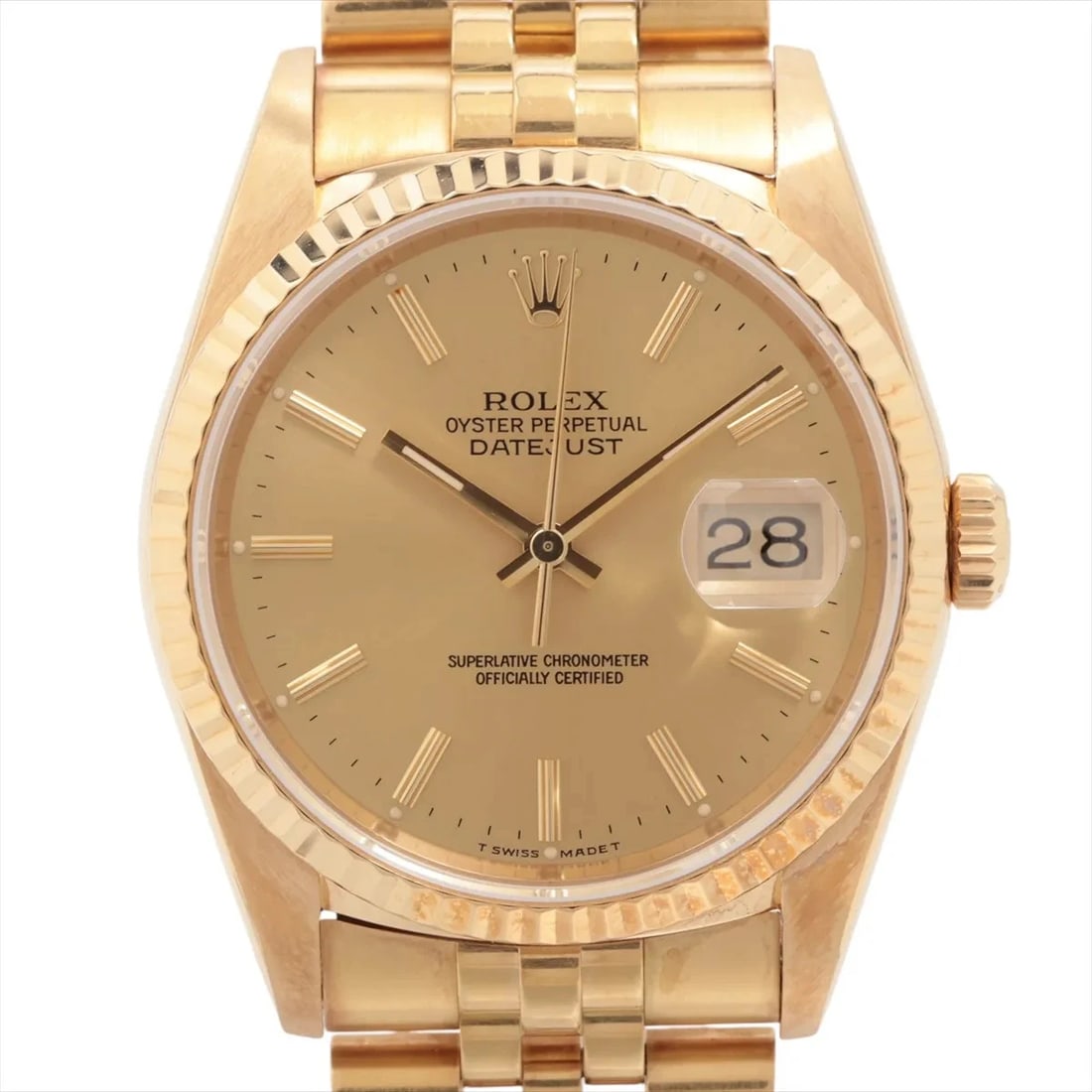 ROLEX DATEJUST YG: Rolex DATEJUST YG Brand: Rolex Type/Style: Wristwatch Material: YG Color: Dial Color Champagne Size: Case:W1.2 x H1.2inch / W36 x H36 Circumference of Wrist:7.5inch / 19 Accessories: None Accessories
