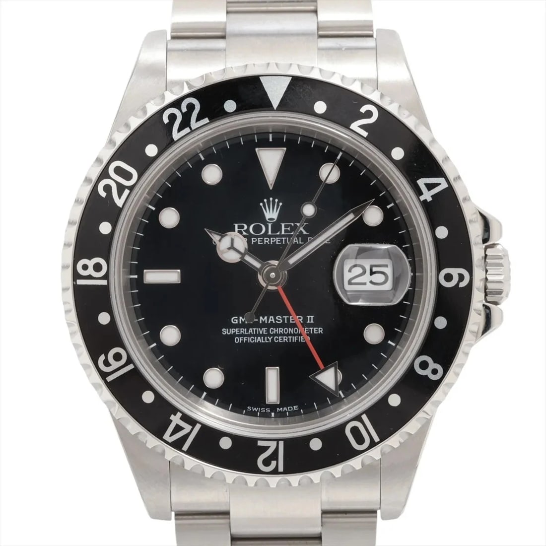 ROLEX GMT MASTER SS AT BLACK: Rolex GMT Master SS AT black Brand: Rolex Type/Style: Wristwatch Material: SS Color: Dial Color Black Size: Case:W1.6 x H1.6inch / W40 x H40 Circumference of Wrist:7.1inch / 18 Accessories: None