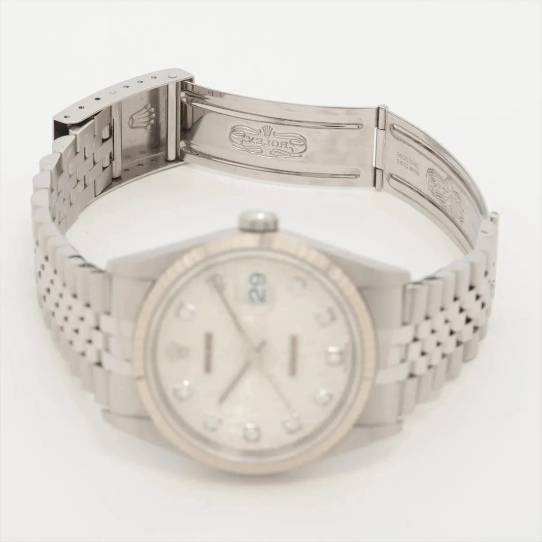 ROLEX DATEJUST SS?WG SILVER ENGRAVED COMPUTER - 4