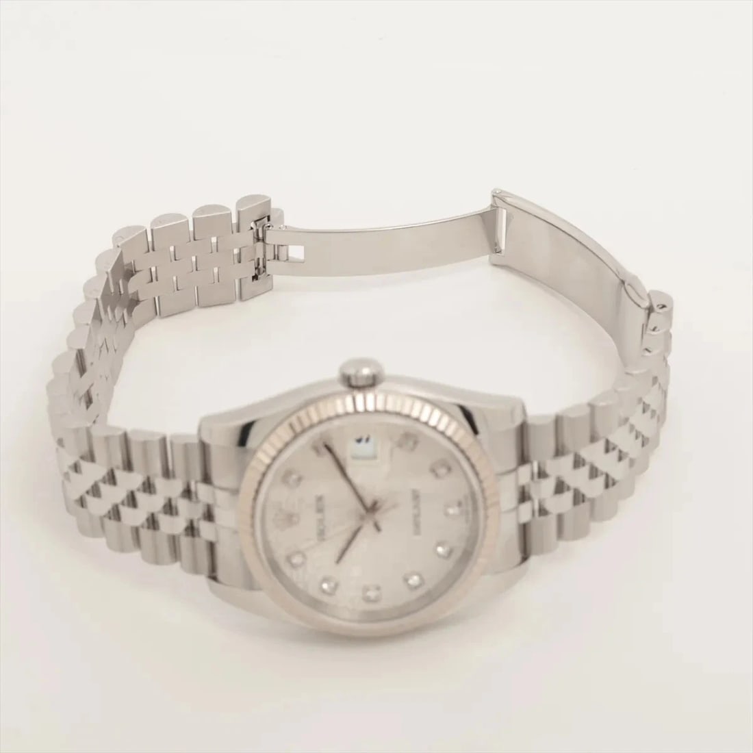 ROLEX DATEJUST SS?WG SILVER ENGRAVED COMPUTER - 4