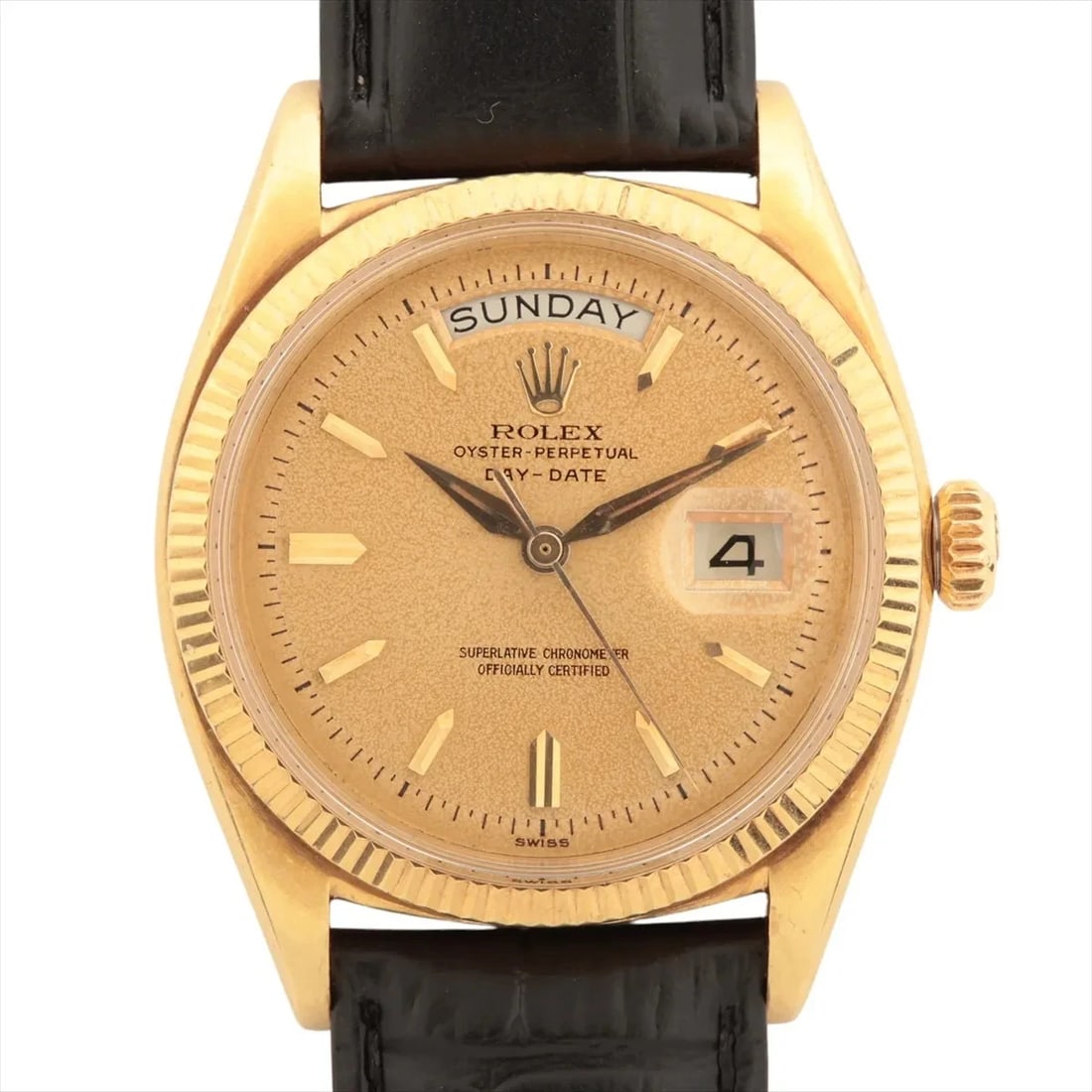 ROLEX DATE YG EXTERNAL GP EXTERNAL LEATHER: Rolex Date YG External GP external leather Brand: Rolex Type/Style: Wristwatch Material: YG & externally manufactured leather Color: Dial Color Champagne Size: Case:W1.2 x H1.2inch / W34 x H34