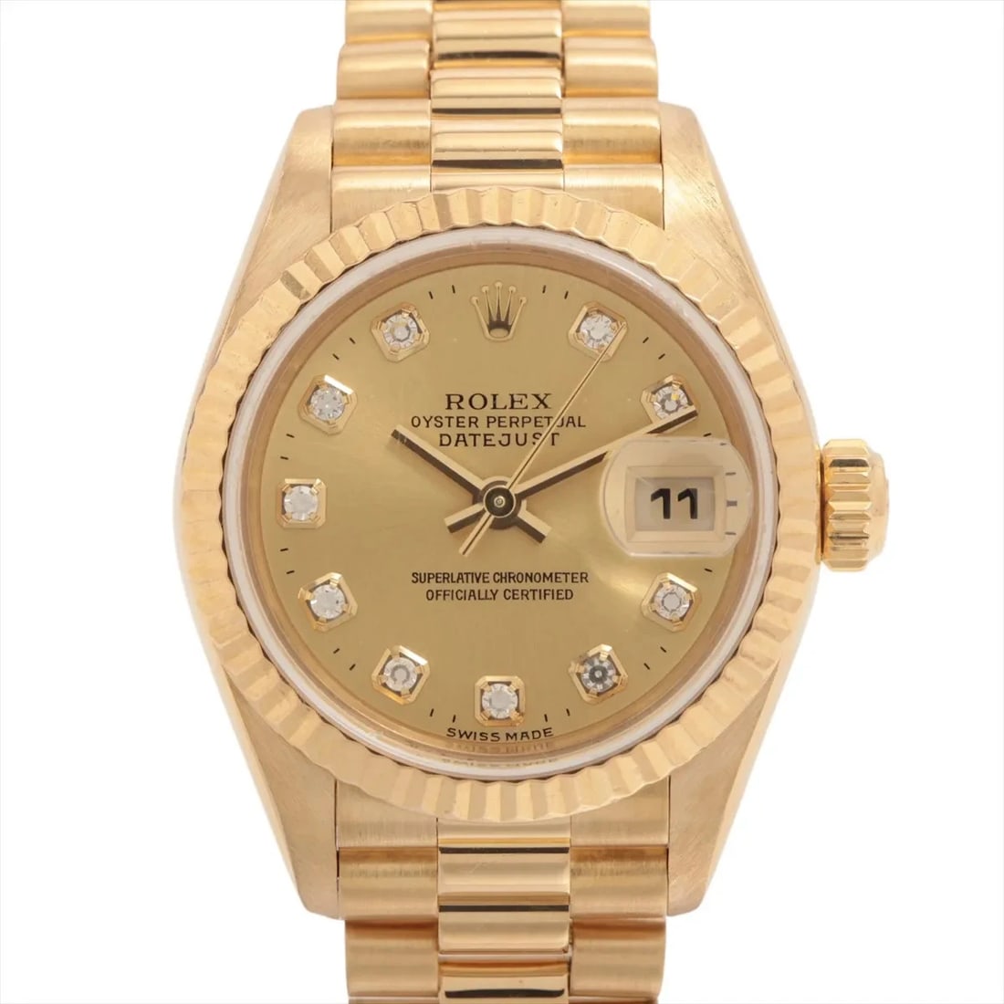 ROLEX DATEJUST YG: Rolex Datejust YG Brand: Rolex Type/Style: Wristwatch Material: YG Color: Dial Color Champagne Size: Case:W0.8 x H0.8inch / W26 x H26 Circumference of Wrist:6.1inch / 15.5 Accessories: None
