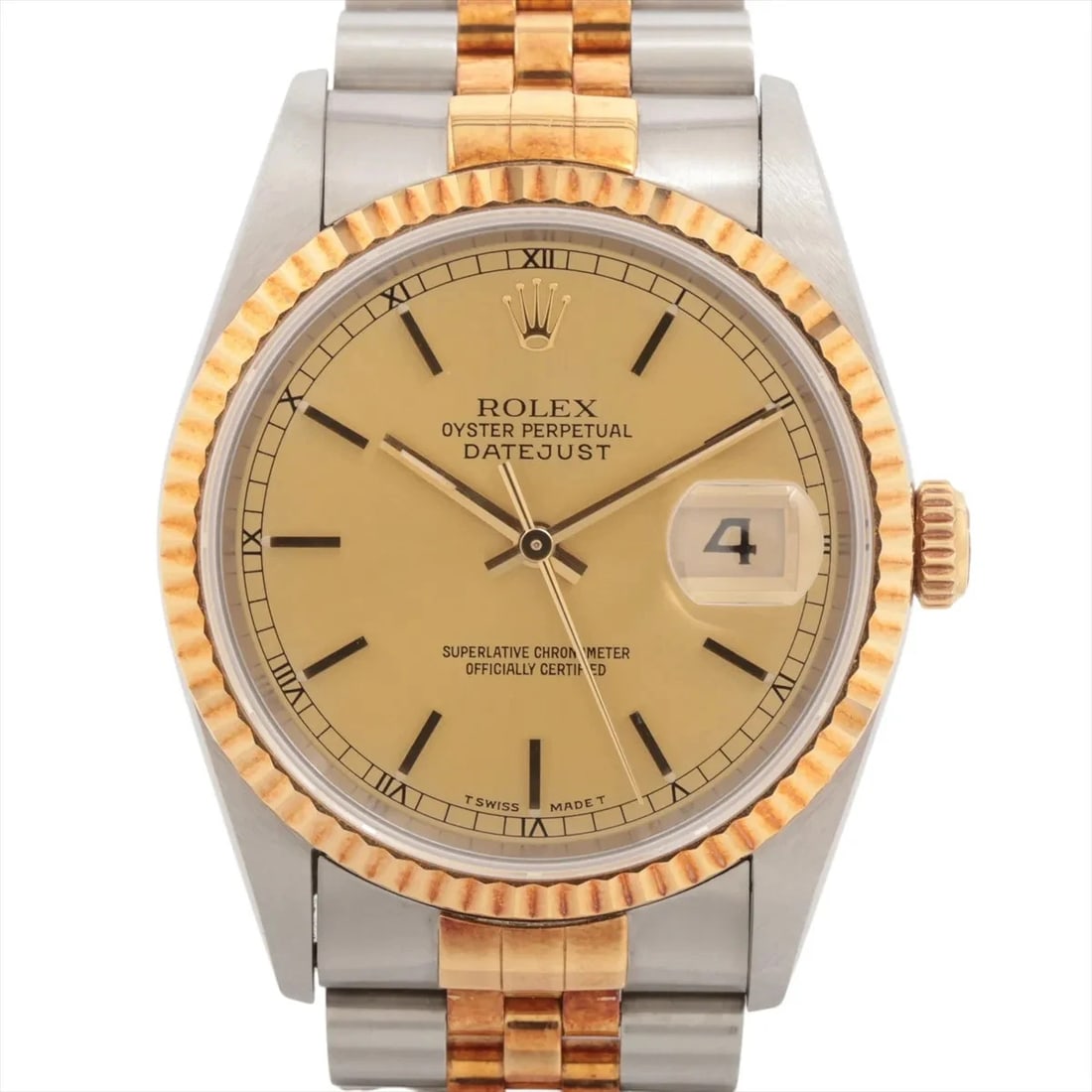 ROLEX DATEJUST SS?YG: Rolex DATEJUST SS?YG Brand: Rolex Type/Style: Wristwatch Material: SS?YG Color: Dial Color Champagne Size: Case:W1.2 x H1.2inch / W36 x H36 Circumference of Wrist:6.9inch / 17.5 Accessories: None