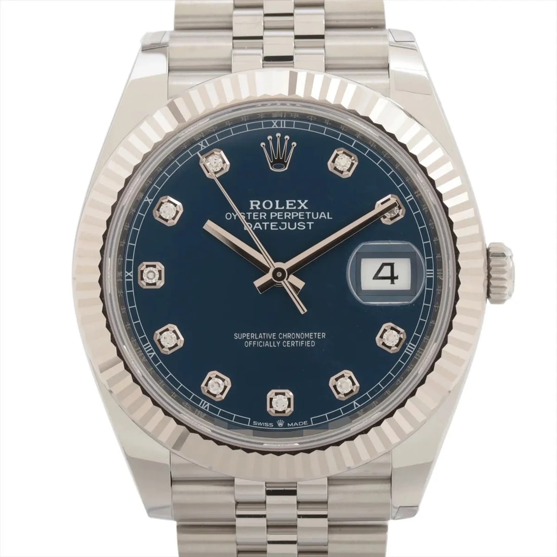ROLEX DATEJUST SS?WG BRIGHT BLUE JUBILEE BRACELET: Rolex Datejust SS?WG bright blue jubilee bracelet Brand: Rolex Type/Style: Wristwatch Material: SS?WG Color: Dial Color bright blue Size: Case:W1.6 x H1.6inch / W41 x H41 Circumference of