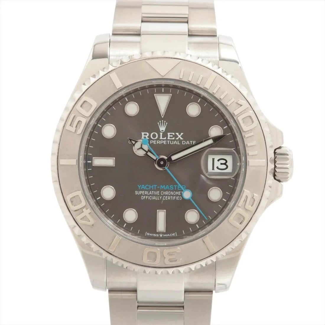 ROLEX YACHT-MASTER PT?SS: Rolex Yacht-Master PT?SS Brand: Rolex Type/Style: Wristwatch Material: PT?SS Color: Dial Color slate Size: Case:W1.2 x H1.2inch / W37 x H37 Circumference of Wrist:7.1inch / 18 Accessories: None