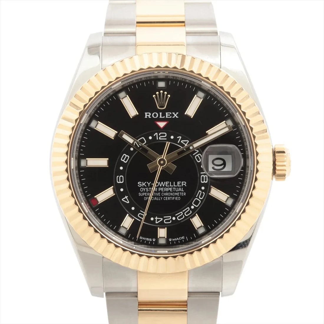 ROLEX SKY-DWELLER SS?YG BRIGHT BLACK OYSTER BRACELET (1 of 4)