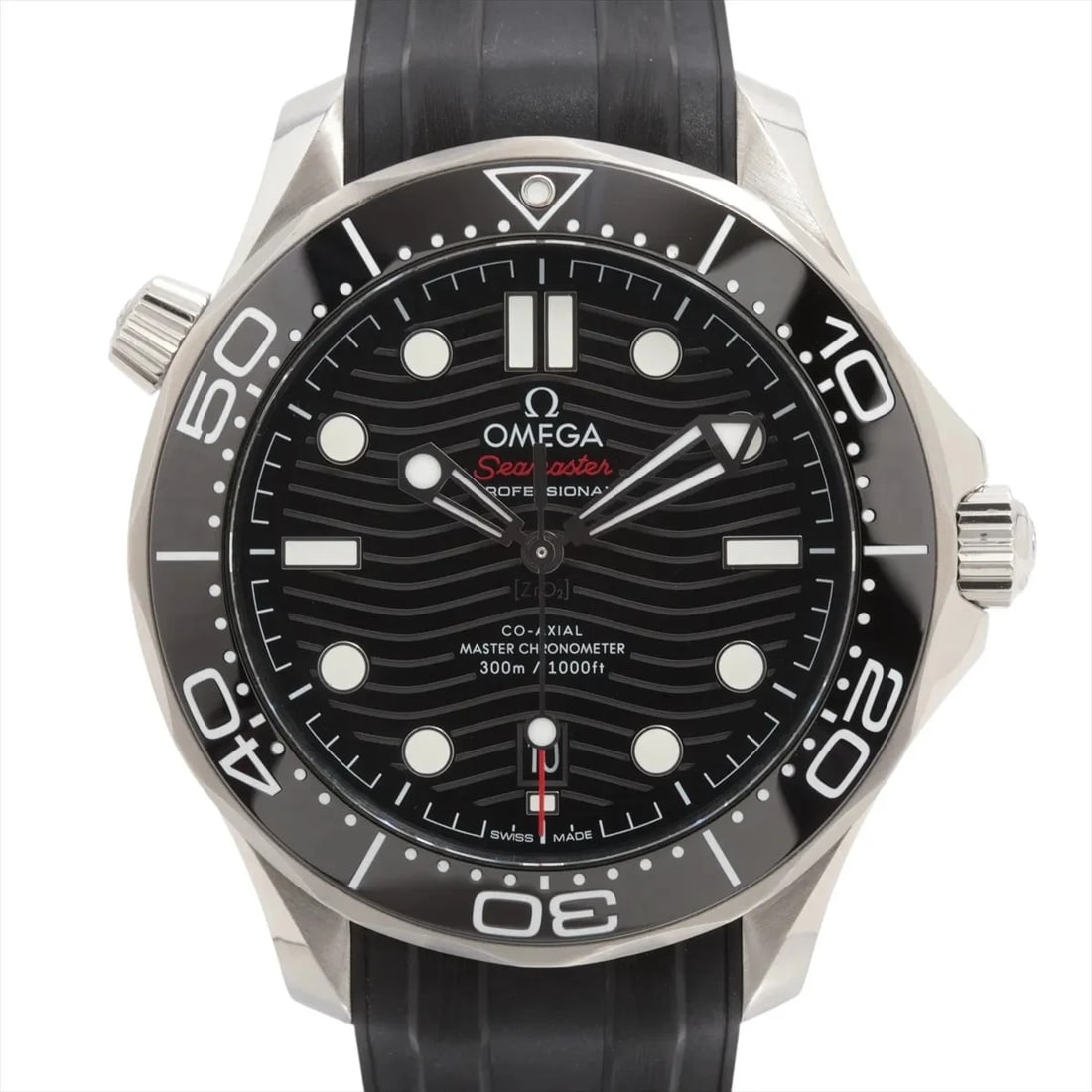 OMEGA SEAMASTER DIVER CO-AXIAL MASTER CHRONOMETER SS: Omega Seamaster Diver Co-Axial Master chronometer SS Brand: Omega Type/Style: Wristwatch Material: SS & Rubber Color: Dial Color Black Size: Case:W1.6 x H1.6inch / W42 x H42 Circumference of