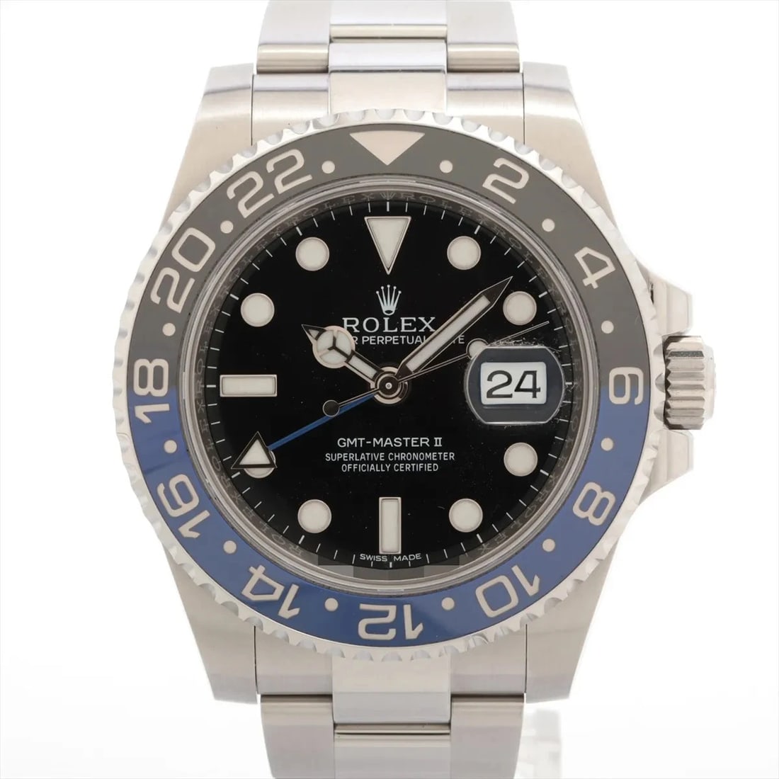 ROLEX GMT MASTER SS BLACK: Rolex GMT Master SS black Brand: Rolex Type/Style: Wristwatch Material: SS Color: Dial Color Black Size: Case:W1.6 x H1.6inch / W40 x H40 Circumference of Wrist:6.3inch / 16 Accessories: None