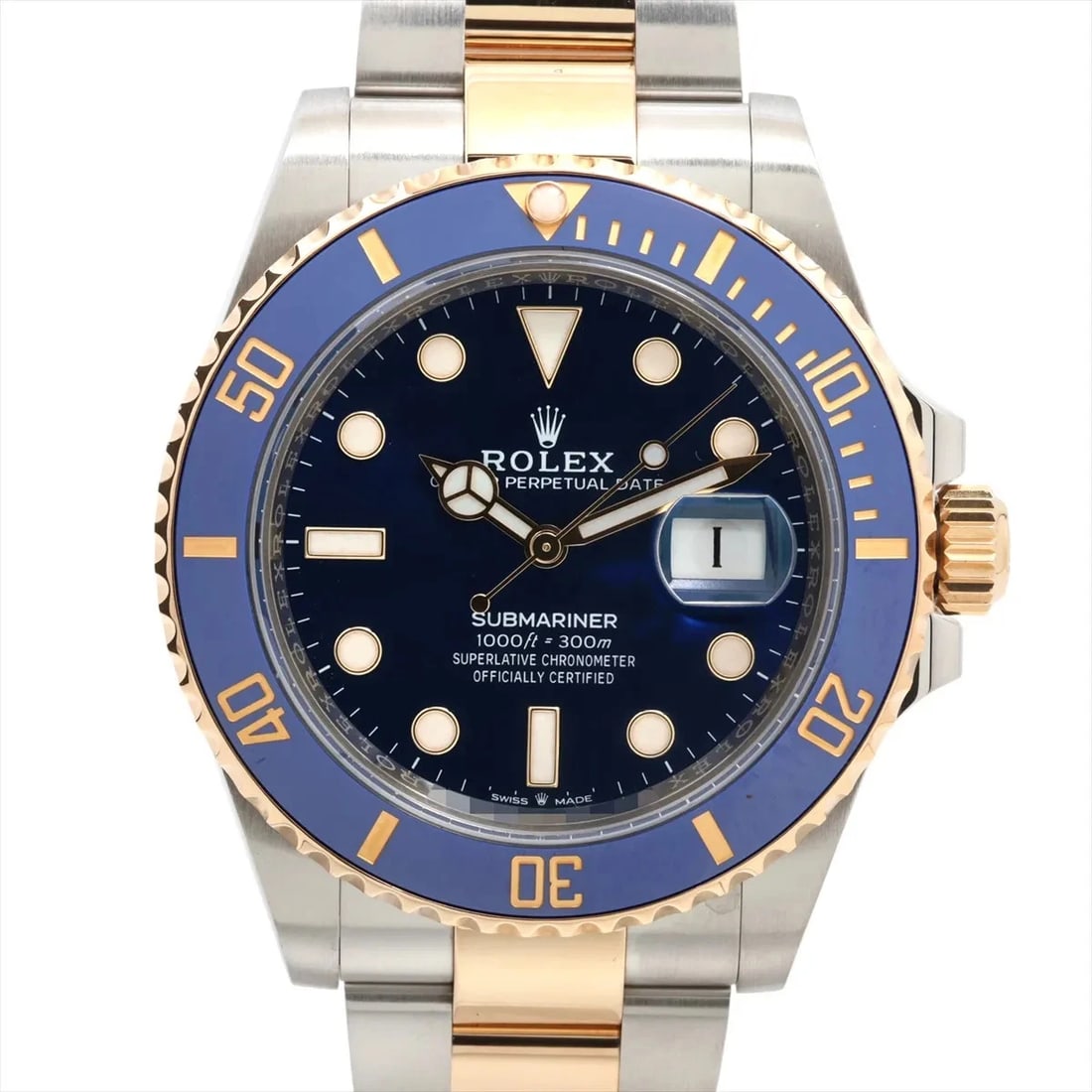 ROLEX SUBMARINER DATE SS?YG BLUE: Rolex SUBMARINER DATE SS?YG BluE Brand: Rolex Type/Style: Wristwatch Material: SS?YG Color: Dial Color Blue Size: Case:W1.6 x H1.6inch / W41 x H41 Circumference of Wrist:7.9inch / 20 Accessories:
