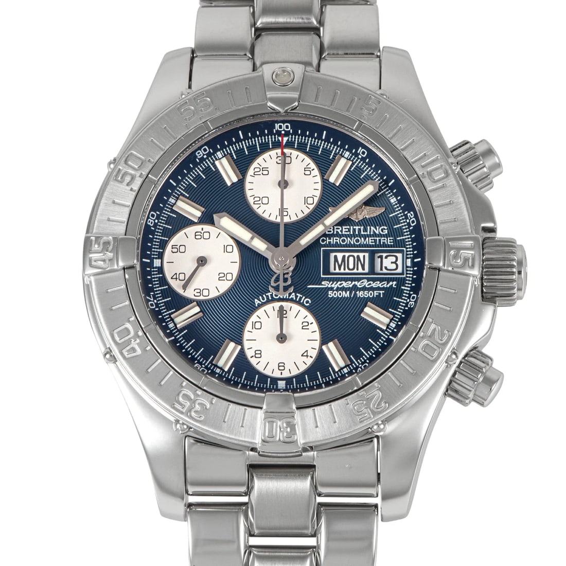 BREITLING WATCH SUPEROCEAN CHRONOGRAPH AUTOMATIC STAINLESS STEEL: BREITLING WATCH SUPEROCEAN CHRONOGRAPH AUTOMATIC STAINLESS STEEL Brand: BREITLING Type/Style: Wristwatch Material: SS Color: Dial Color NONE Size: Case size: 42mm Wrist size: Approx. 20cm Accessor