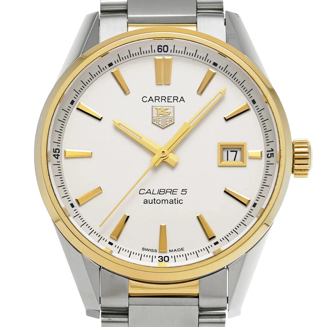 TAG HEUER WATCH CARRERA CALIBRE AUTOMATIC SS/YELLOW GOLD: TAG HEUER WATCH CARRERA CALIBRE AUTOMATIC SS/YELLOW GOLD Brand: TAG HEUER Type/Style: Wristwatch Material: Stainless Steel / Yellow Gold Color: Dial Color NONE Size: Case size: 39mm Wrist size: