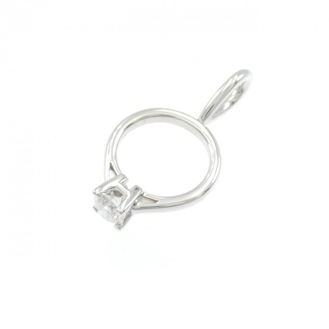 HARRY WINSTON HW RING PENDANT: Harry Winston HW Ring Pendant Brand: HARRY WINSTON Type/Style: Harry Winston Pendant/Brooch Material: Platinum950, Main Stone Natural Color: Platinum Size: Approx. length x width: 21.7mm x 11.1mm