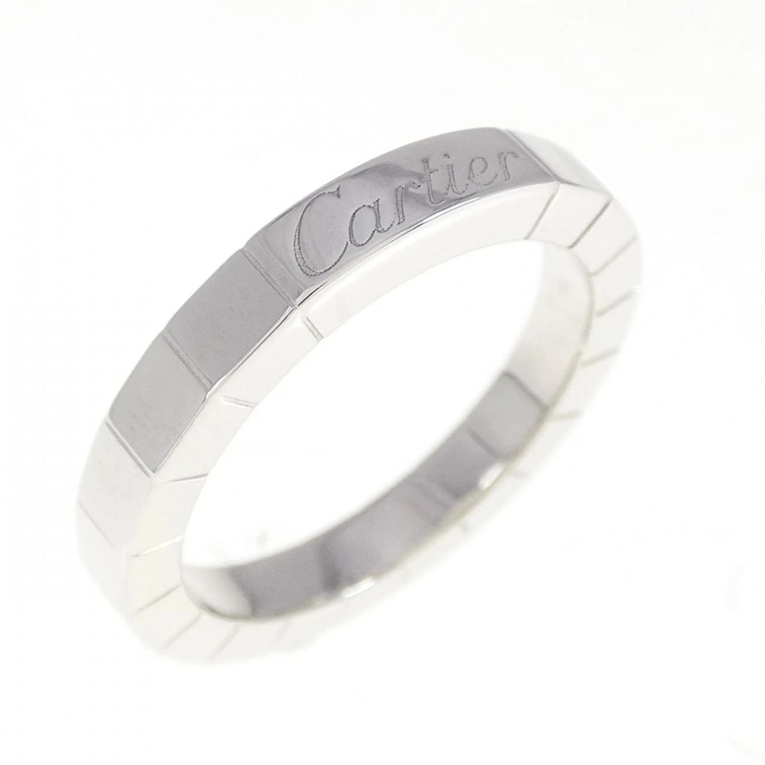 CARTIER LANIER RING: Cartier Lanier Ring Brand: CARTIER Type/Style: Cartier ring Material: 750 white gold, Color: white gold Size: US5.5(49) Accessories: None Accessories Notice: When purchasing pre-owned goods, please
