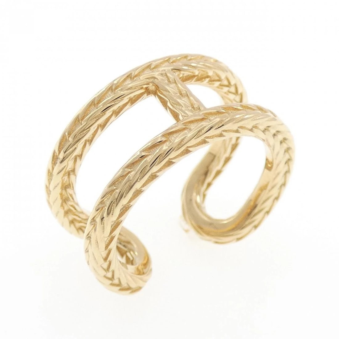 HERMES CHAINE D'ANCRE DANAE RING: Hermes Chaine d'Ancre Danae Ring Brand: HERMES Type/Style: Hermes Ring Material: 750 yellow gold, Color: yellow gold Size: US6 1/2(53) Accessories: None Accessories Notice: When purchasing pre-owned