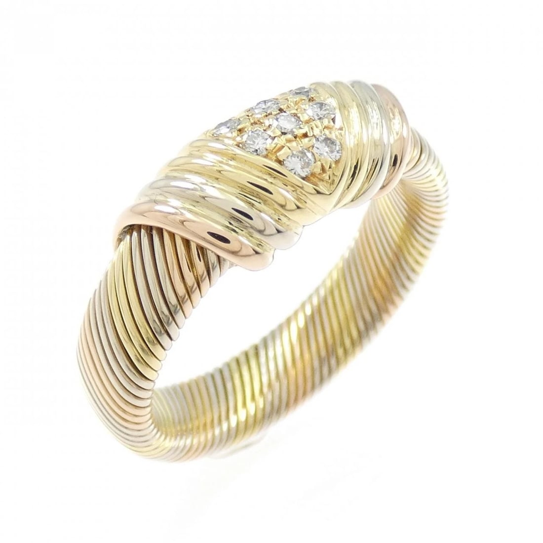 CARTIER MARIKA RING: Cartier Marika Ring Brand: CARTIER Type/Style: Cartier Ring Material: 750 Yellow Gold/750 White Gold/750 Pink Gold, Color: Yellow Gold White Gold Pink Gold Size: US6 1/4(52) Accessories: None