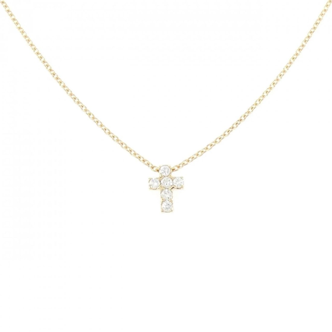VAN CLEEF & ARPELS CROIX MINIATURE NECKLACE: Van Cleef & Arpels Croix Miniature Necklace Brand: Van Cleef & Arpels Type/Style: Van Cleef & Arpels Necklace Material: 18k yellow gold, Main Stone Natural Color: yellow gold Size: 38?45cm Pendant