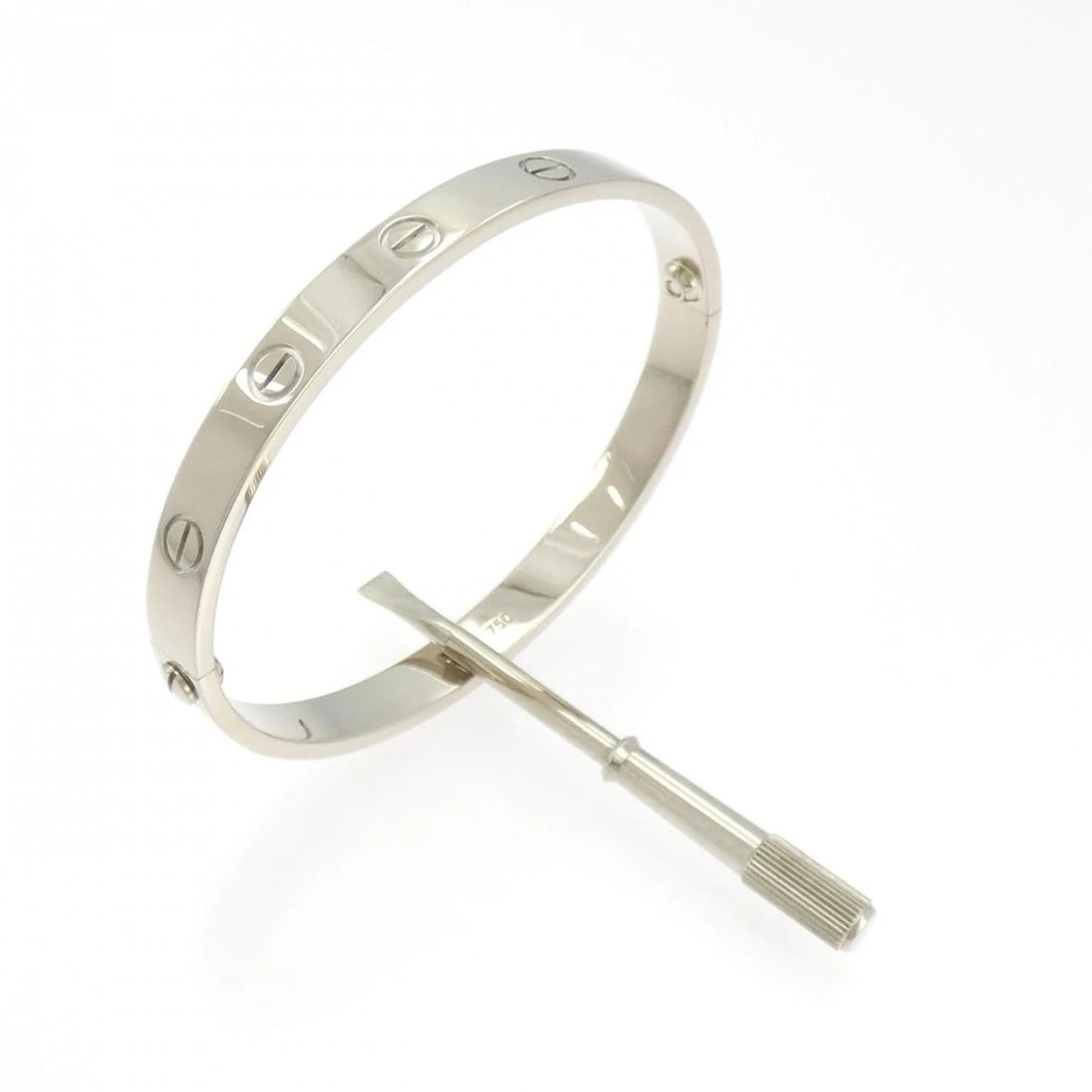 CARTIER LOVE BRACELET: Cartier Love Bracelet Brand: CARTIER Type/Style: Cartier Bracelets Material: 750 white gold, Color: white gold Size: 16cm Max width approx.: 6.3mm Accessories: None Accessories Notice: When