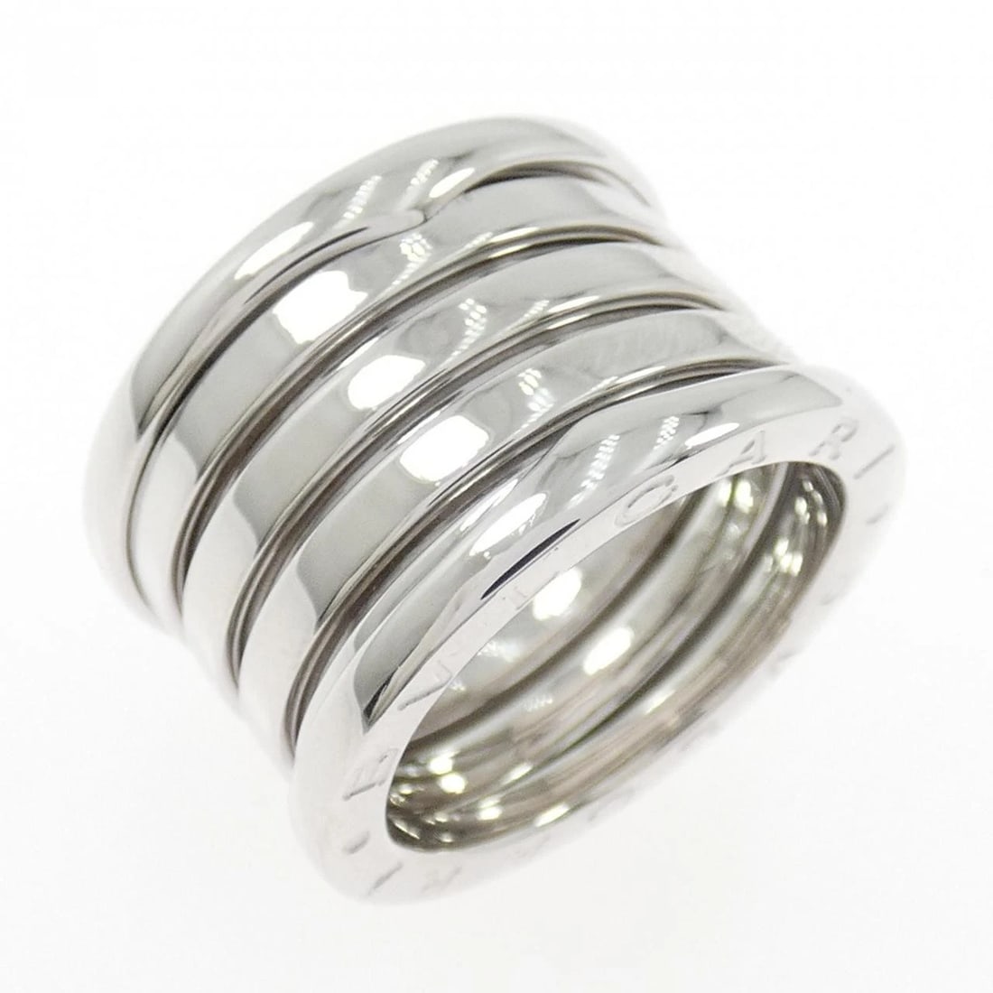 BVLGARI B.ZERO1 5-BAND RING: Bvlgari B.zero1 5-band ring Brand: BVLGARI Type/Style: Bulgari Ring Material: 750 white gold, Color: white gold Size: US5 1/4(50) Accessories: None Accessories Notice: When purchasing pre-owned