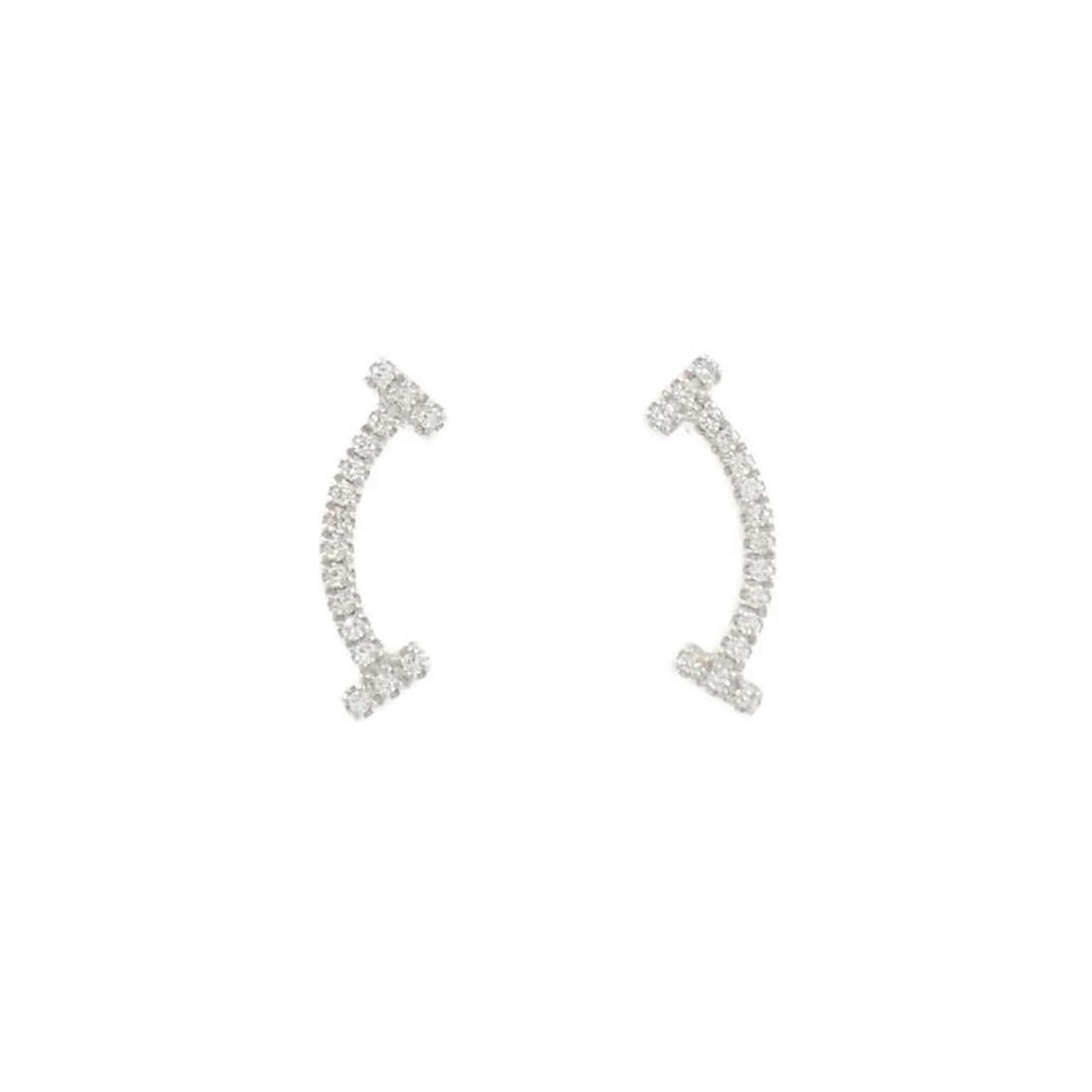TIFFANY&CO. T SMILE PIERCE: TIFFANY&Co. T Smile Pierce Brand: TIFFANY&Co. Type/Style: TIFFANY&Co. Pierce/Earring Material: 750 white gold, Main Stone Natural Color: white gold Size: Approx. height x width: 13.1mm x 4.4mm