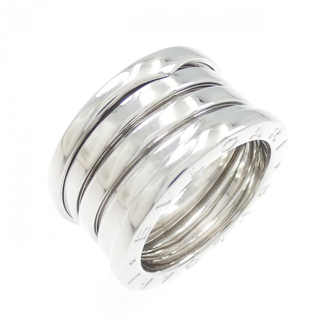 BVLGARI B.ZERO1 4-BAND RING: Bvlgari B.zero1 4-band ring Brand: BVLGARI Type/Style: Bulgari Ring Material: 750 white gold, Color: white gold Size: US5 3/4(51) Accessories: None Accessories Notice: When purchasing pre-owned