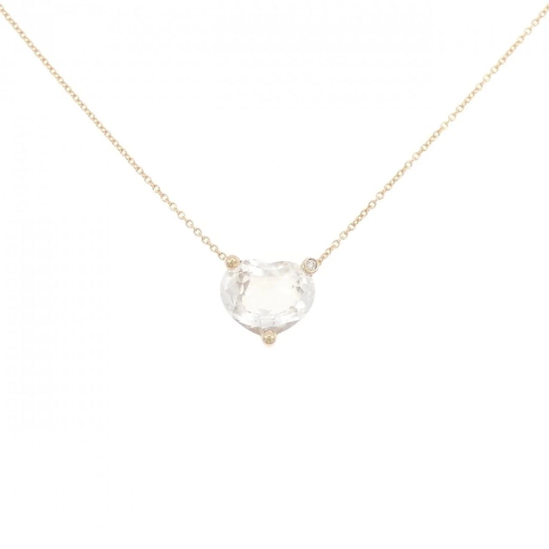 PONTE VECCHIO HEART QUARTZ NECKLACE: Ponte Vecchio Heart Quartz Necklace Brand: Ponte Vecchio Type/Style: Ponte Vecchio Necklace Material: K18 Pink Gold, Main Stone Secondary StoneNatural Color: Pink Gold Size: 36?40cm Pendant length