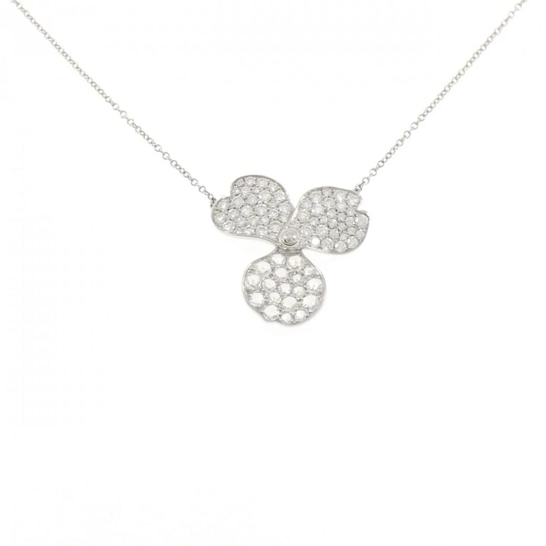 TIFFANY&CO. PAPER FLOWER NECKLACE: TIFFANY&Co. Paper Flower Necklace Brand: TIFFANY&Co. Type/Style: TIFFANY&Co. Necklace Material: Platinum950, Main Stone Natural Color: Platinum Size: 41cm Pendant length approx. x width approx.: