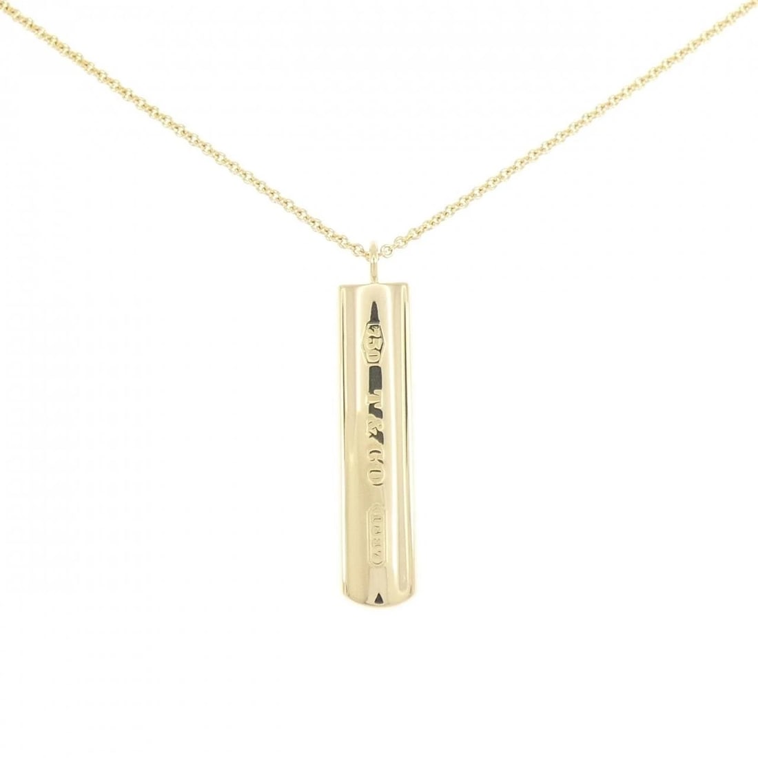 TIFFANY&CO. NECKLACE: TIFFANY&Co. Necklace Brand: TIFFANY&Co. Type/Style: TIFFANY&Co. Necklace Material: 750 yellow gold, Color: yellow gold Size: 46cm Pendant length approx. x width approx.: 40.8mmx8.3mm Chain maximum wid