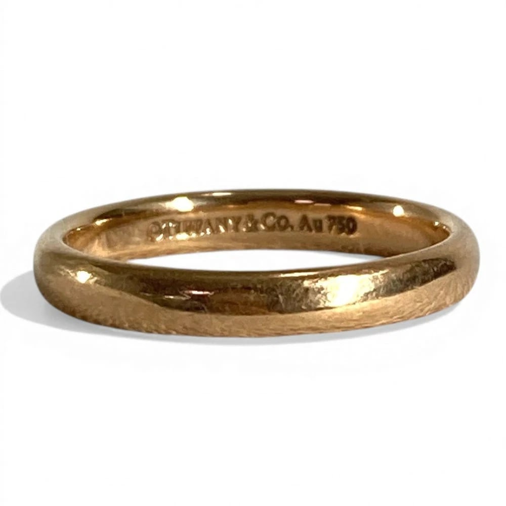 TIFFANY & CO. K18 PINK GOLD BAND RING: Tiffany & Co. K18 Pink Gold Band Ring Brand: Tiffany & Co. Type/Style: Ring Material: K18 Pink Gold, Color: Pink Gold Size: US 6.5 Accessories: None Accessories Notice: When purchasing pre-owned