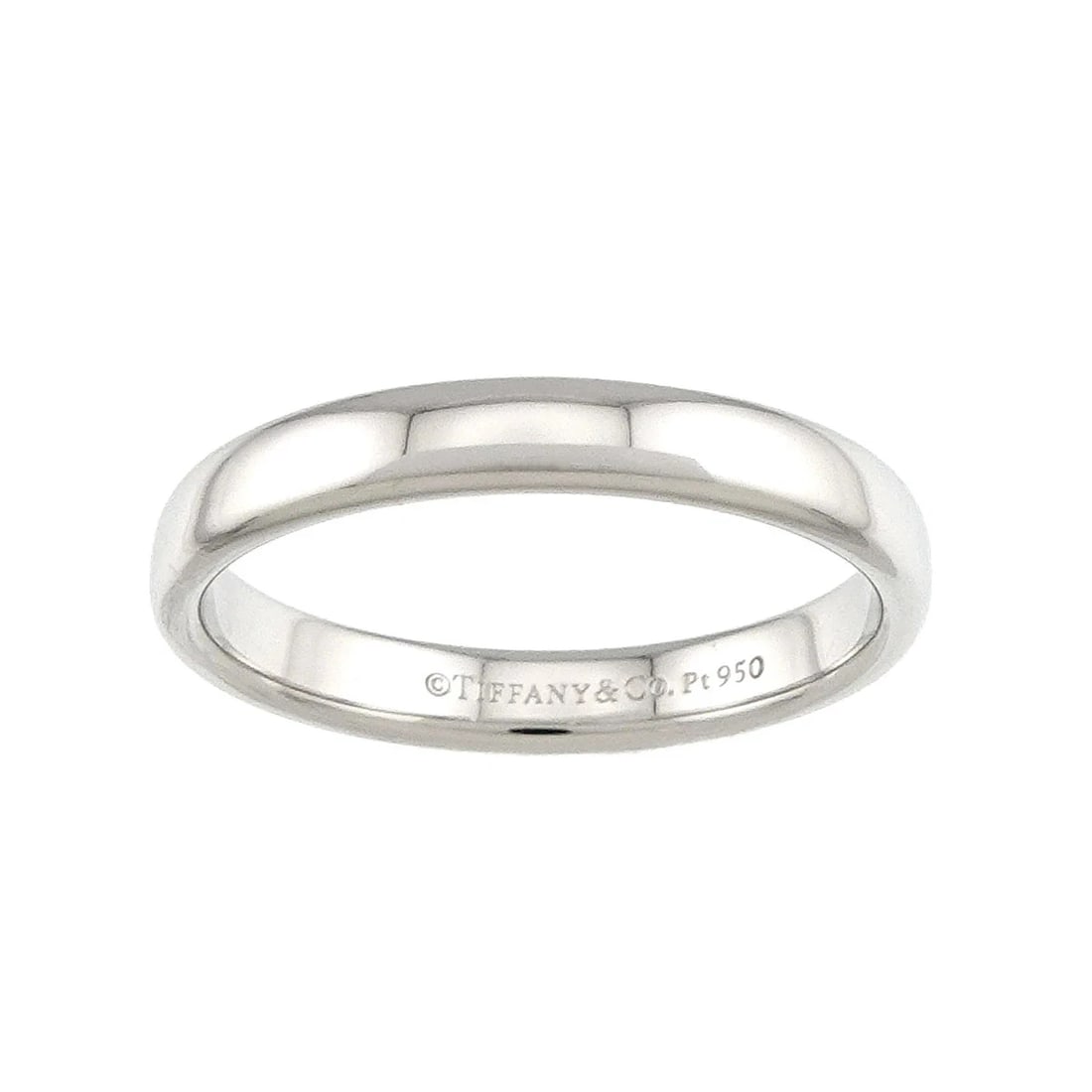TIFFANY & CO. FOREVER PLATINUM RING: Tiffany & Co. Forever Platinum Ring Brand: Tiffany & Co. Type/Style: Ring Material: Pt950, Color: Silver Size: US 6.5 Accessories: None Accessories Notice: When purchasing pre-owned goods,
