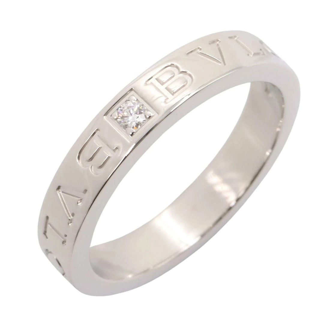 BVLGARI B.ZERO1 1PD RING 18K WHITE GOLD SILVER: Bvlgari B.zero1 1PD Ring 18K White Gold Silver Brand: Bvlgari Type/Style: Ring Material: 18K White Gold, Main Stone Natural Color: White Gold Size: US 8.5 Accessories: None Accessories Not