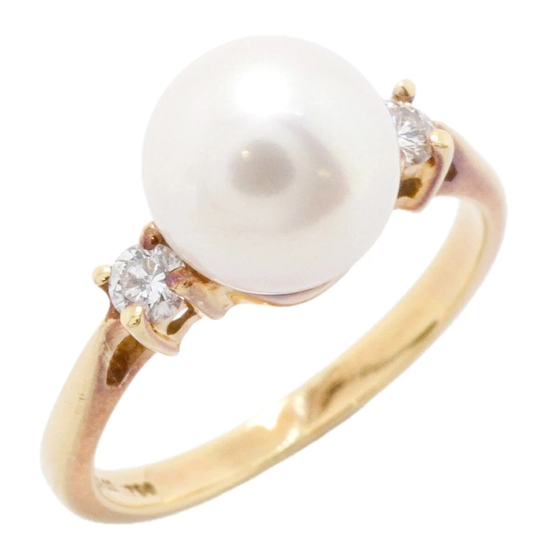 TIFFANY & CO. YELLOW GOLD DIAMOND PEARL RING: Tiffany & Co. Yellow Gold Diamond Pearl Ring Brand: Tiffany & Co. Type/Style: Ring Material: 18K Yellow Gold, Color: Yellow Gold Size: US 5.5 Accessories: None Accessories Notice: When pur
