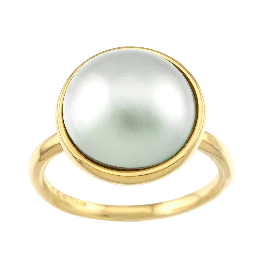 TIFFANY & CO. MABE PEARL RING YELLOW GOLD: Tiffany & Co. Mabe Pearl Ring Yellow Gold Brand: Tiffany & Co. Type/Style: Ring Material: 18K Yellow Gold, Color: Yellow Gold Size: US 6 Accessories: None Accessories Notice: When purchasi