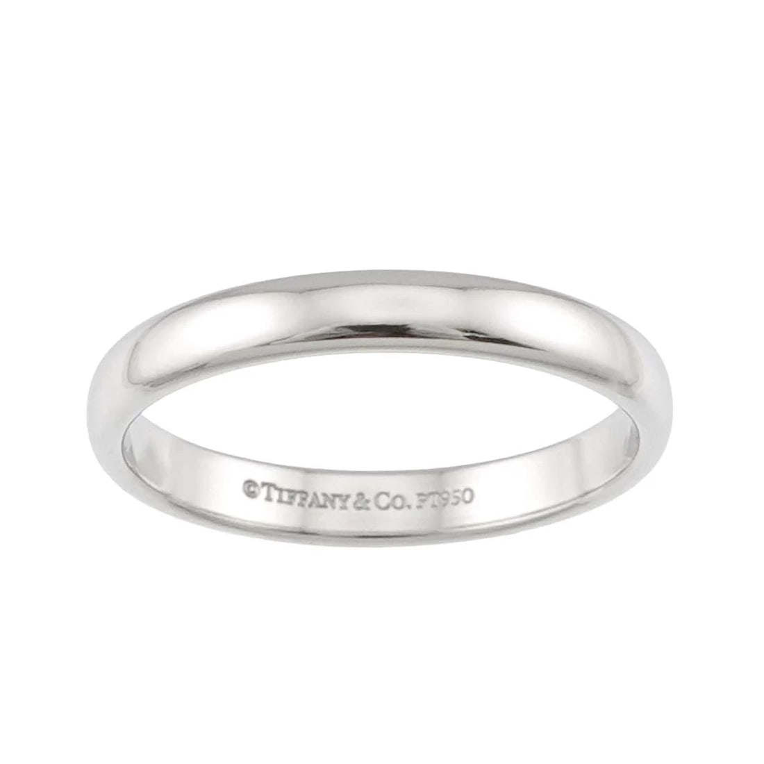 TIFFANY & CO. FOREVER RING PLATINUM: Tiffany & Co. Forever Ring Platinum Brand: Tiffany & Co. Type/Style: Ring Material: PT950, Color: Silver Size: US 8.5 Accessories: None Accessories Notice: When purchasing pre-owned goods, please